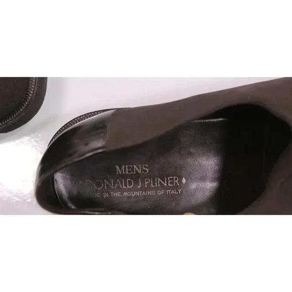 Donald J Pliner Brown Canvas Chunky Loafers 14 M - Picture 10 of 10